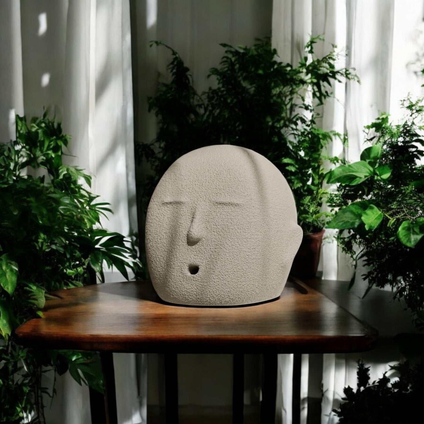 a unique head-shaped incense holder with a built-in tray for a mess-free experience. the incense stick is placed in the mouth of the head, allowing the ash to fall neatly into the tray. perfect for meditation, relaxation, and home decor. a great gift for mother’s day, housewarmings, and aromatherapy lovers.